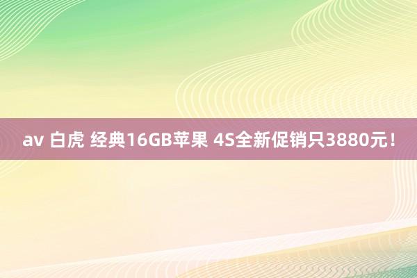 av 白虎 经典16GB苹果 4S全新促销只3880元！