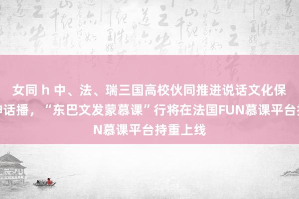 女同 h 中、法、瑞三国高校伙同推进说话文化保护与海神话播，“东巴文发蒙慕课”行将在法国FUN慕课平台持重上线